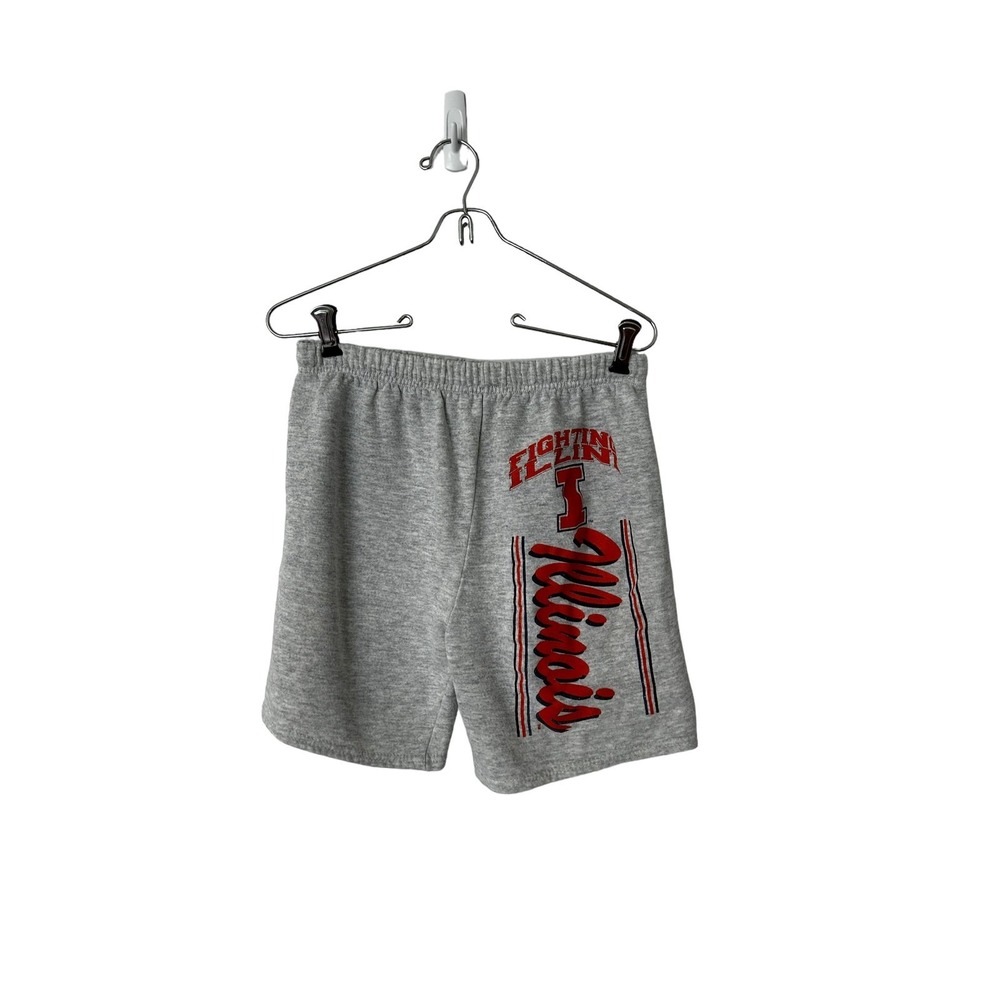 VTG Fighting Illini University of Illinois Tultex Gray knit shorts‎ USA sz S